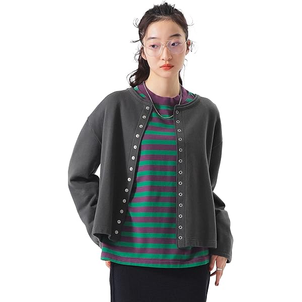 Amazon | [レイビームス] L/Sニット ORCIVAL 別注 ウールジャージ― V